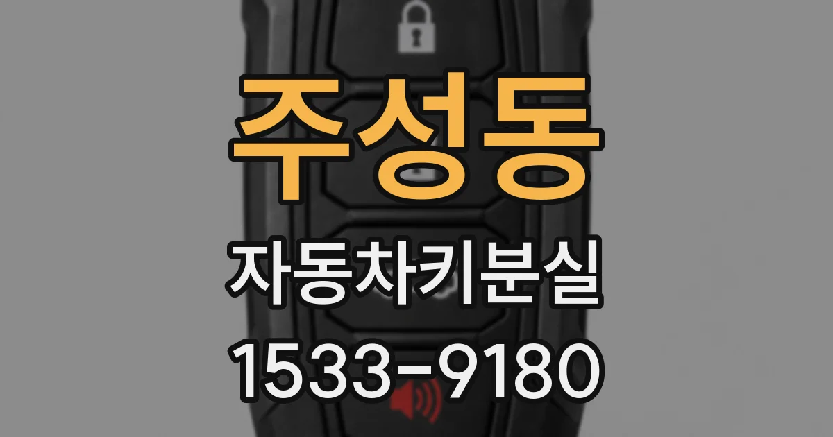 주성동 자동차키분실