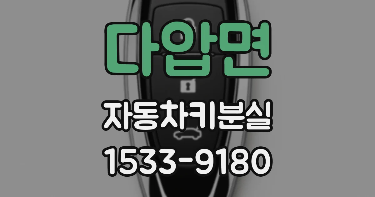 다압면 자동차키분실