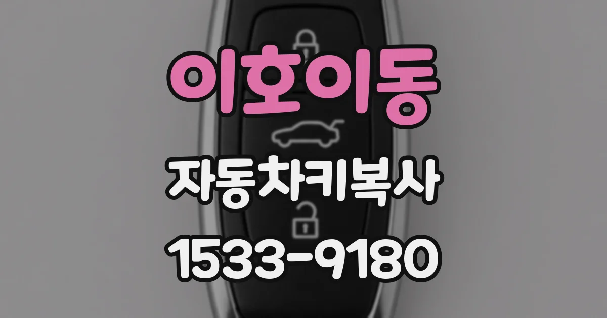 이호이동 자동차키복사