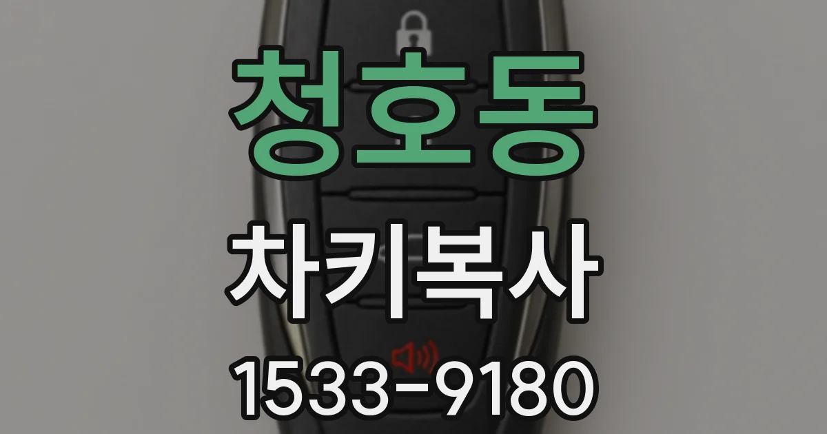 청호동 차키복사