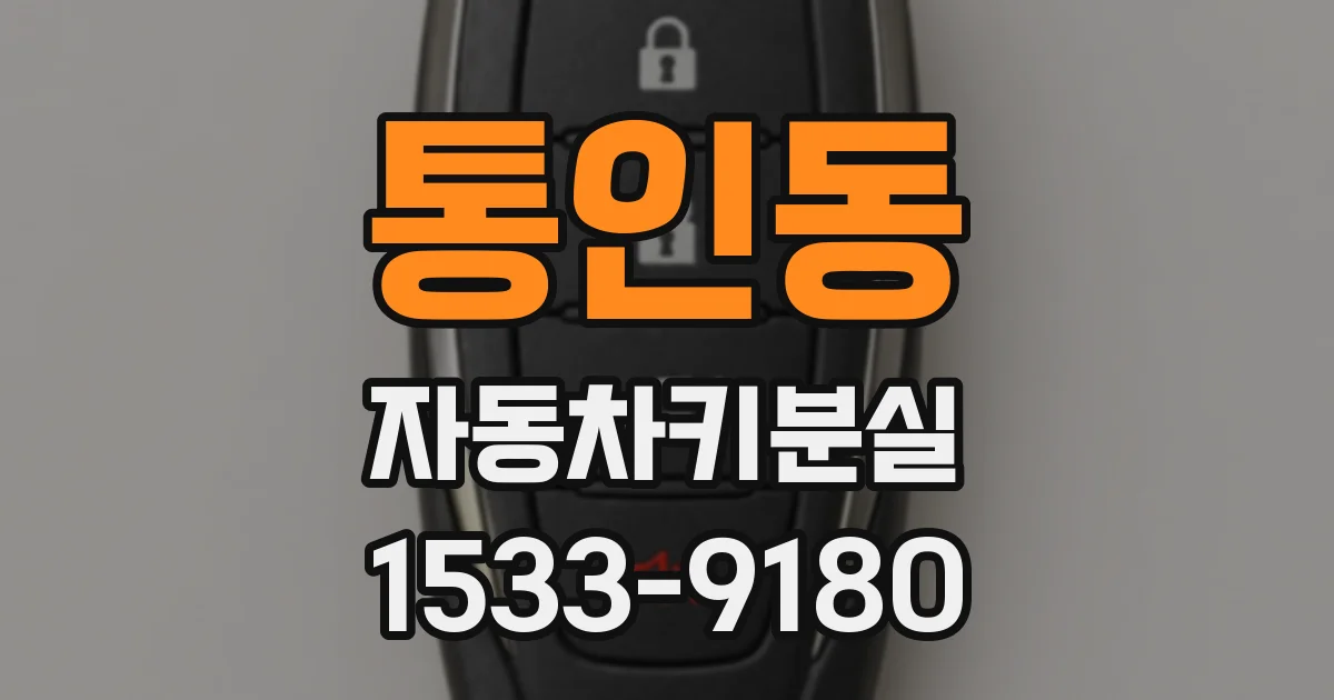 통인동 자동차키분실
