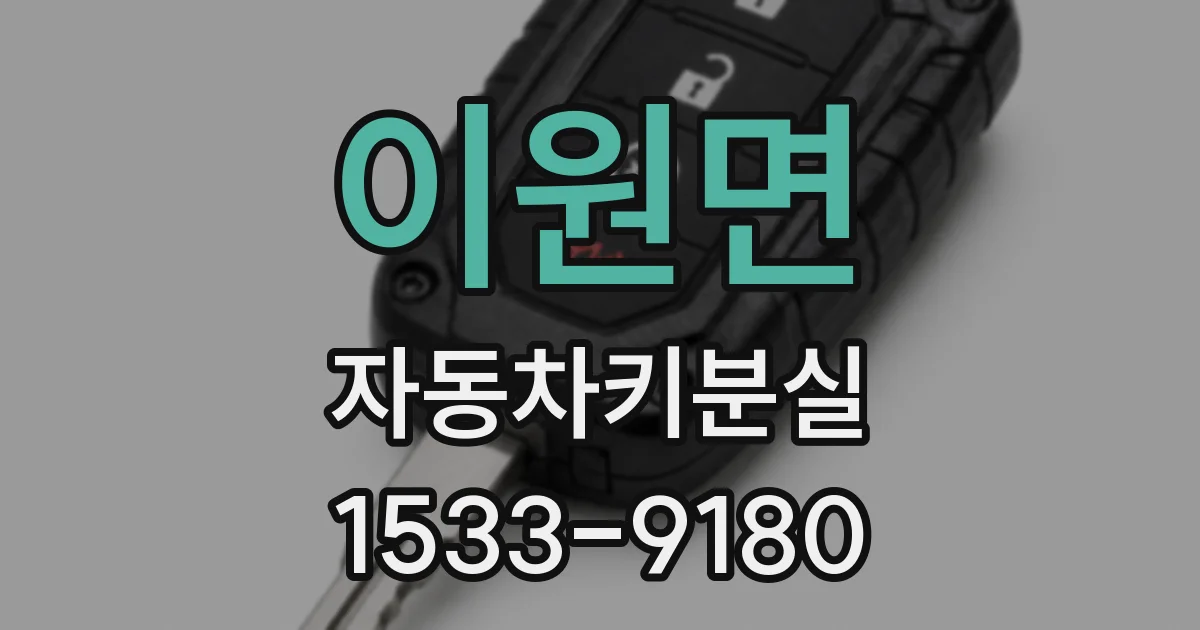 이원면 자동차키분실