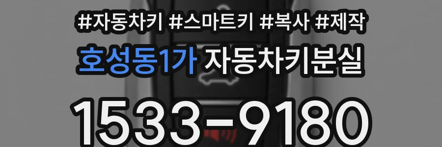 호성동1가 자동차키분실