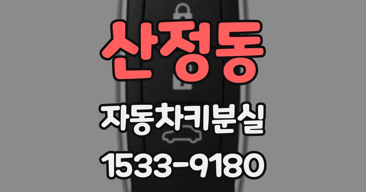 산정동 자동차키분실
