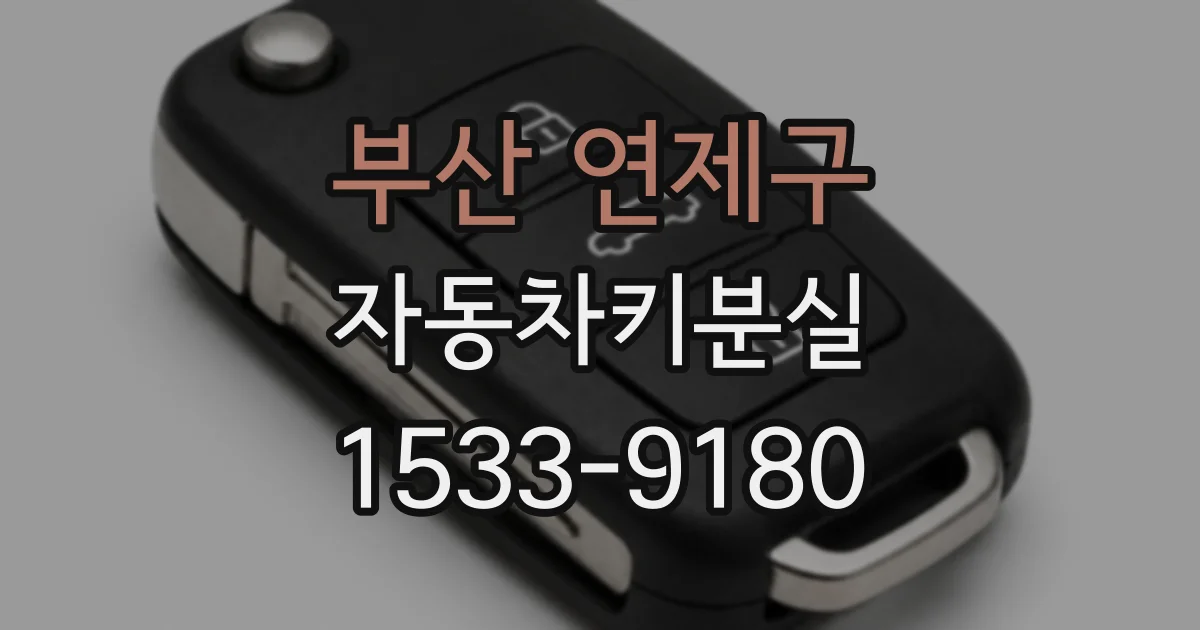 부산 연제구 자동차키분실