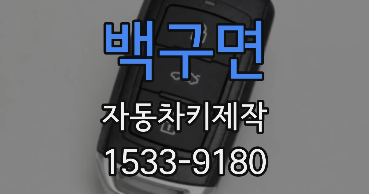 백구면 자동차키제작