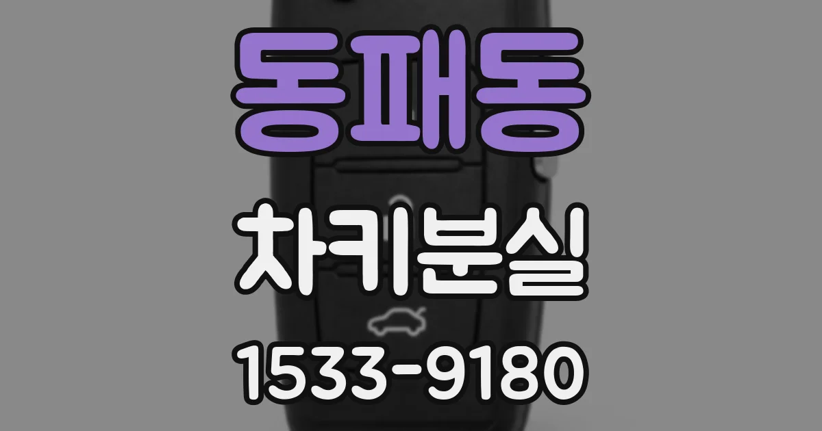 동패동 차키분실