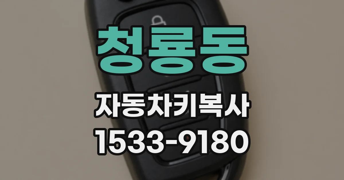 청룡동 자동차키복사