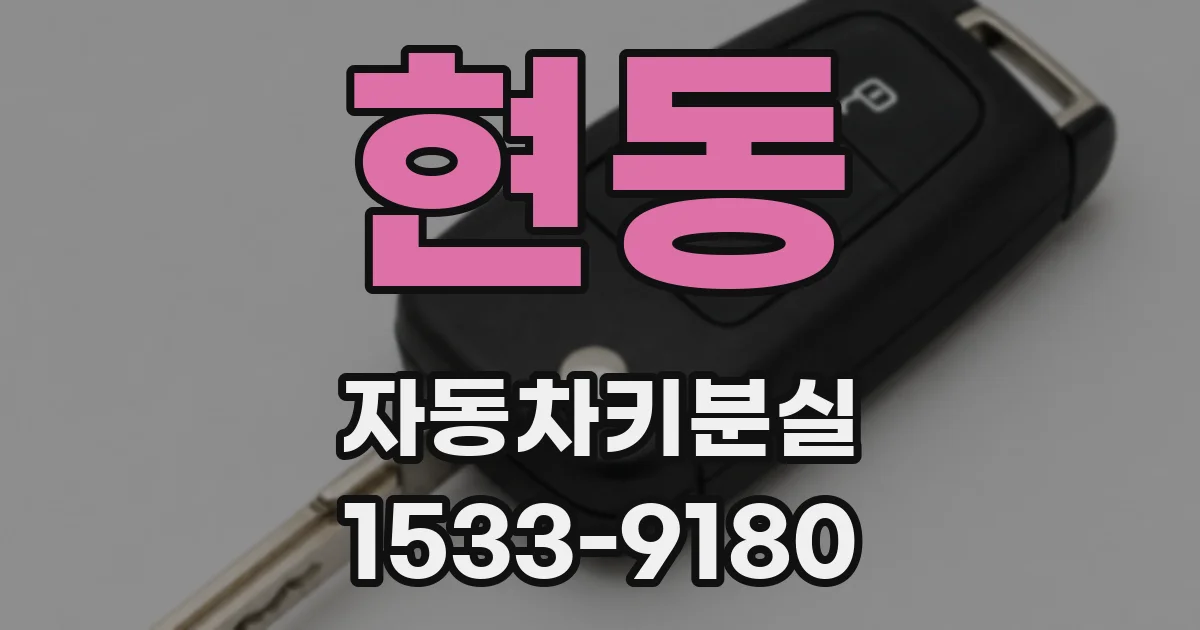 현동 자동차키분실