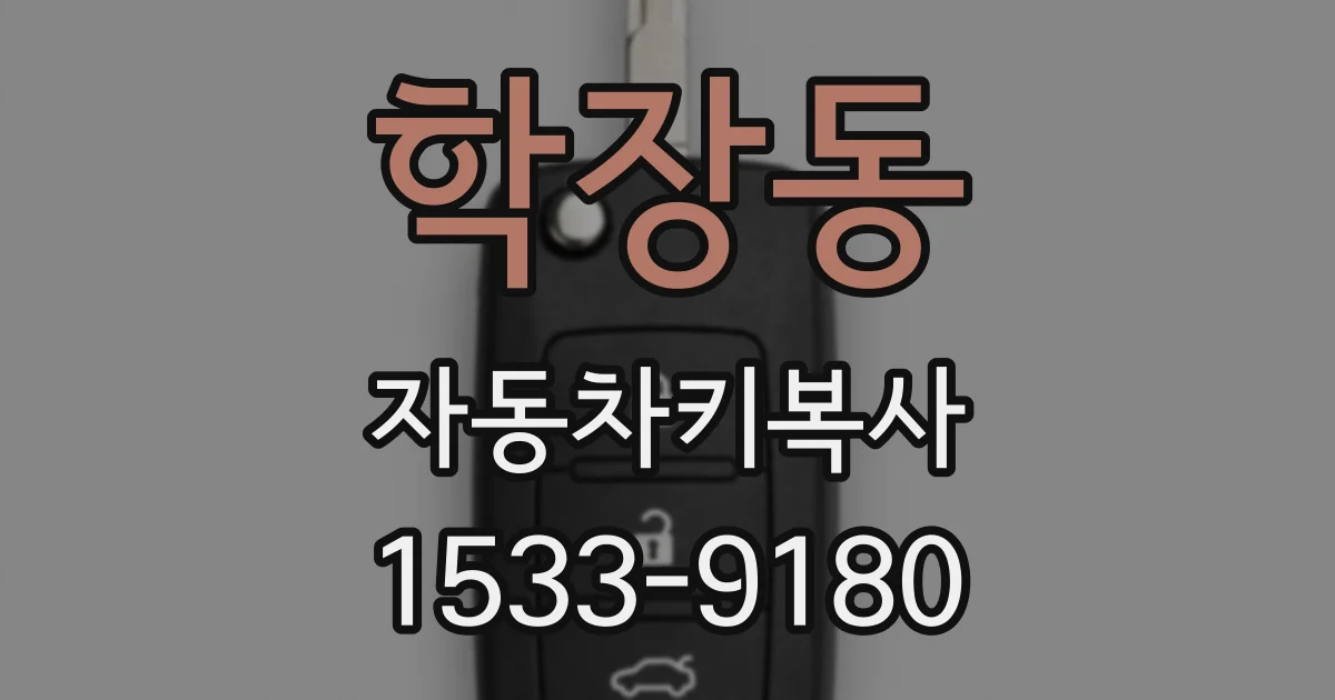 학장동 자동차키복사