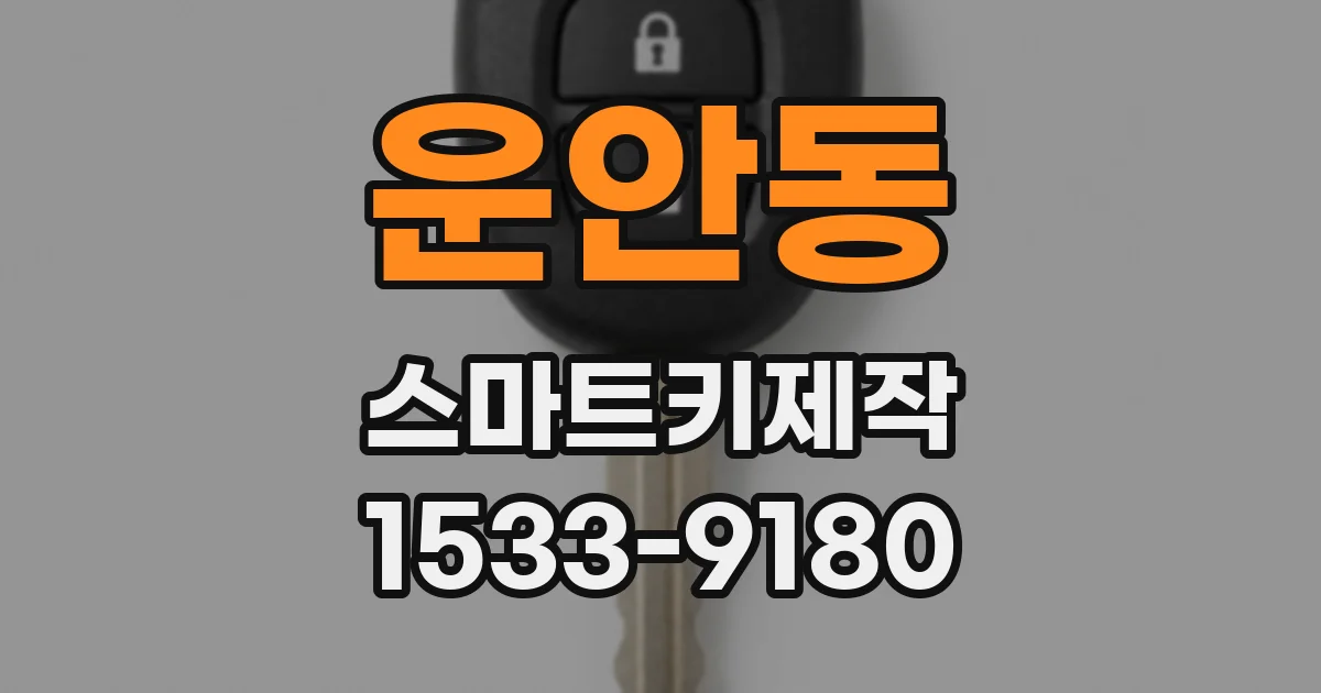 운안동 스마트키제작