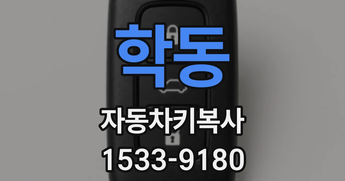 학동 자동차키복사