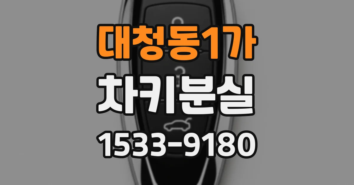 대청동1가 차키분실