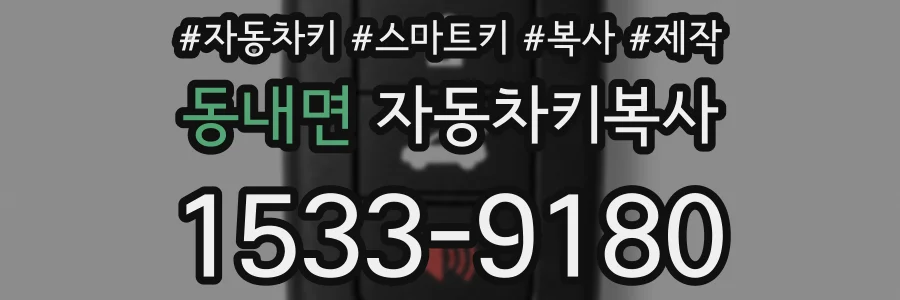동내면 자동차키복사