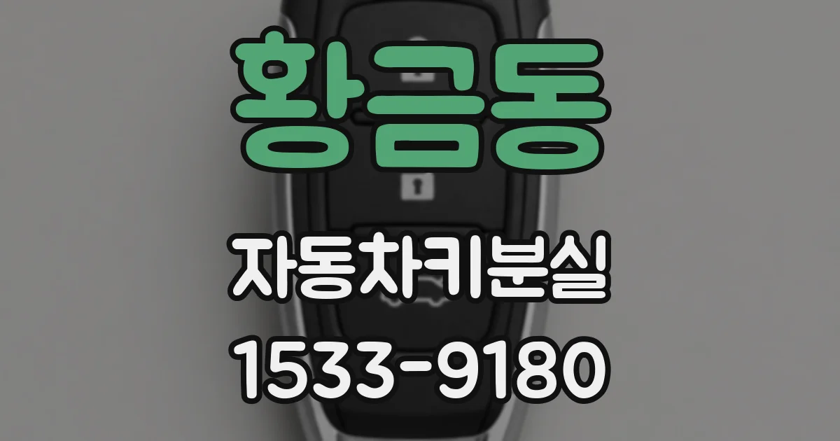 황금동 자동차키분실
