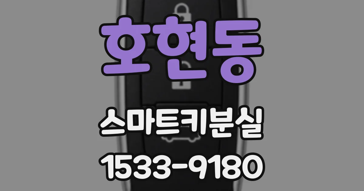 호현동 스마트키분실
