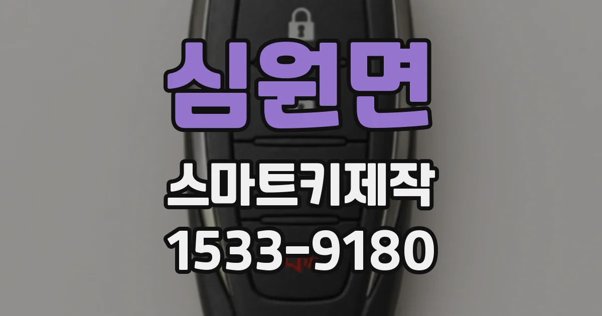 심원면 스마트키제작