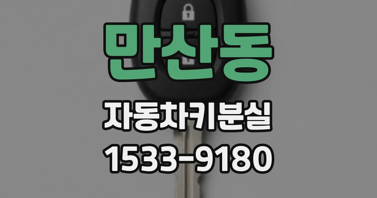 만산동 자동차키분실