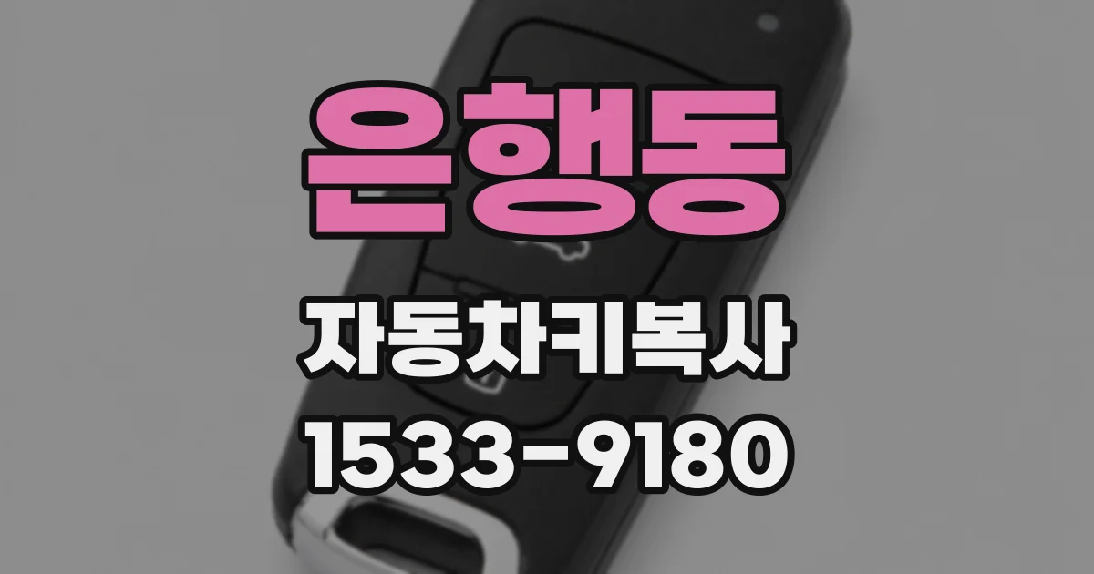 은행동 자동차키복사