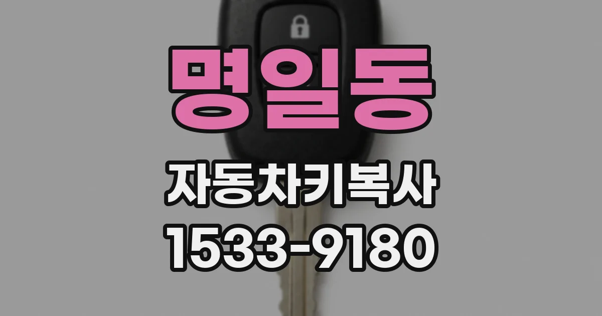 명일동 자동차키복사