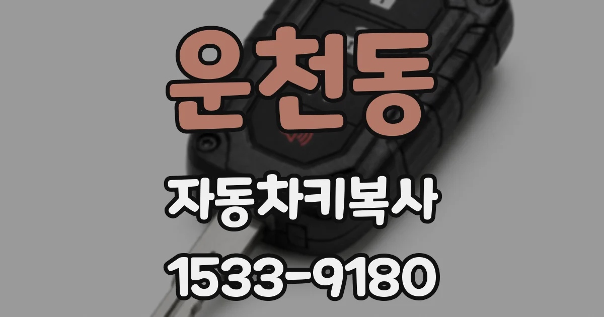 운천동 자동차키복사