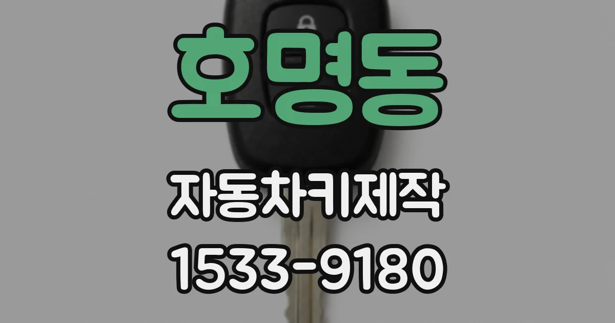 호명동 자동차키제작