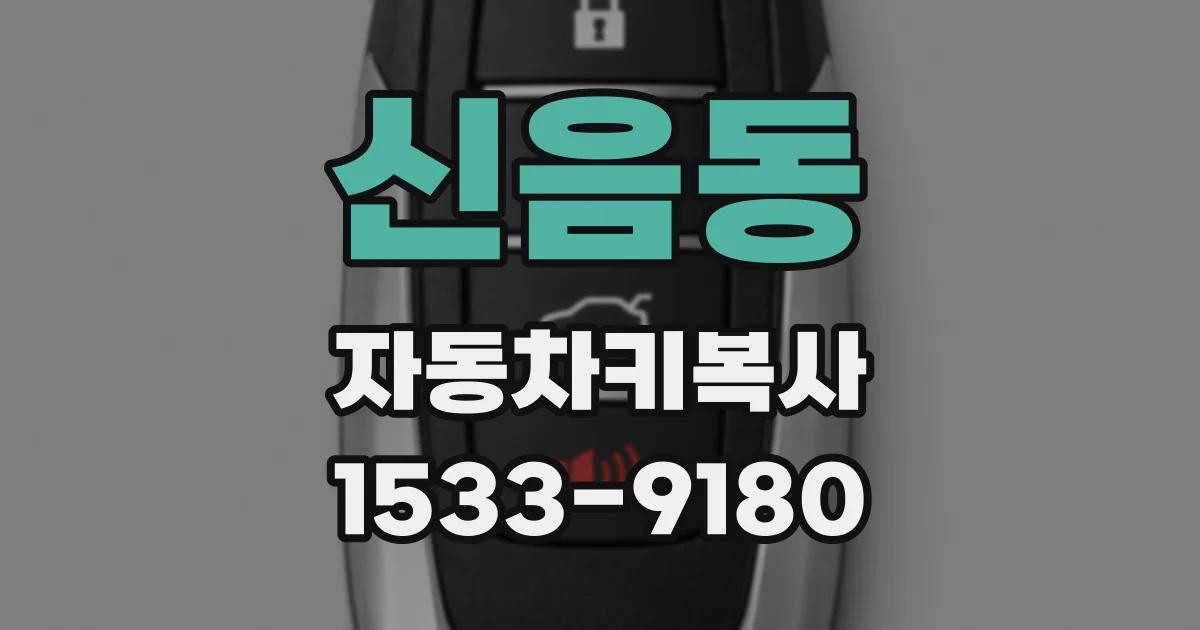 신음동 자동차키복사