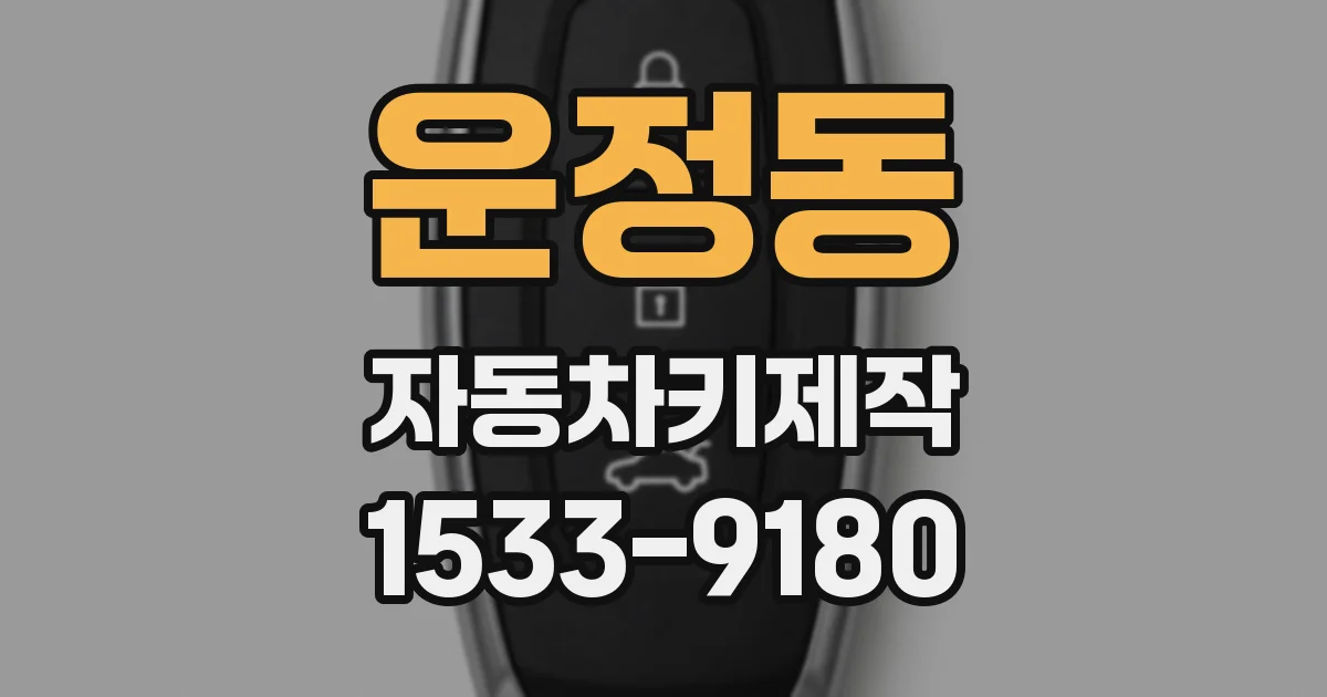 운정동 자동차키제작