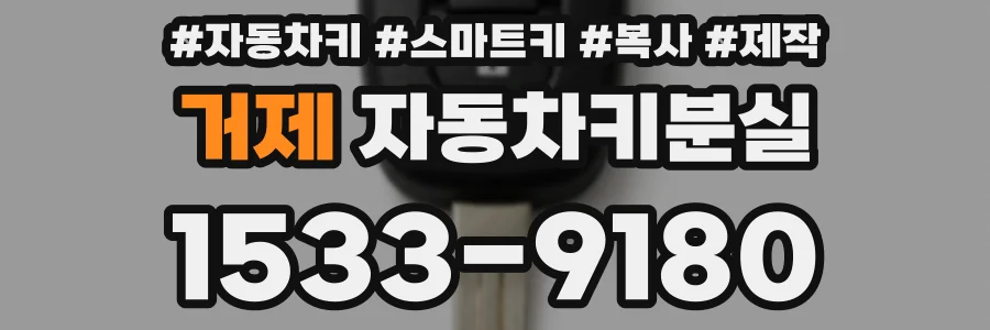 거제 자동차키분실