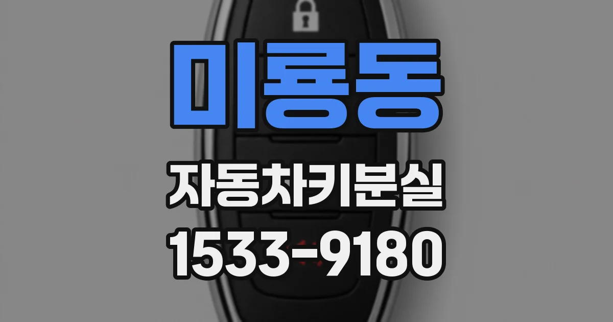 미룡동 자동차키분실