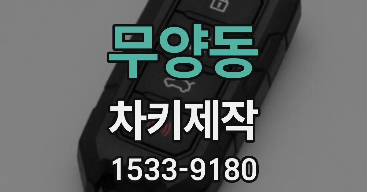 무양동 차키제작
