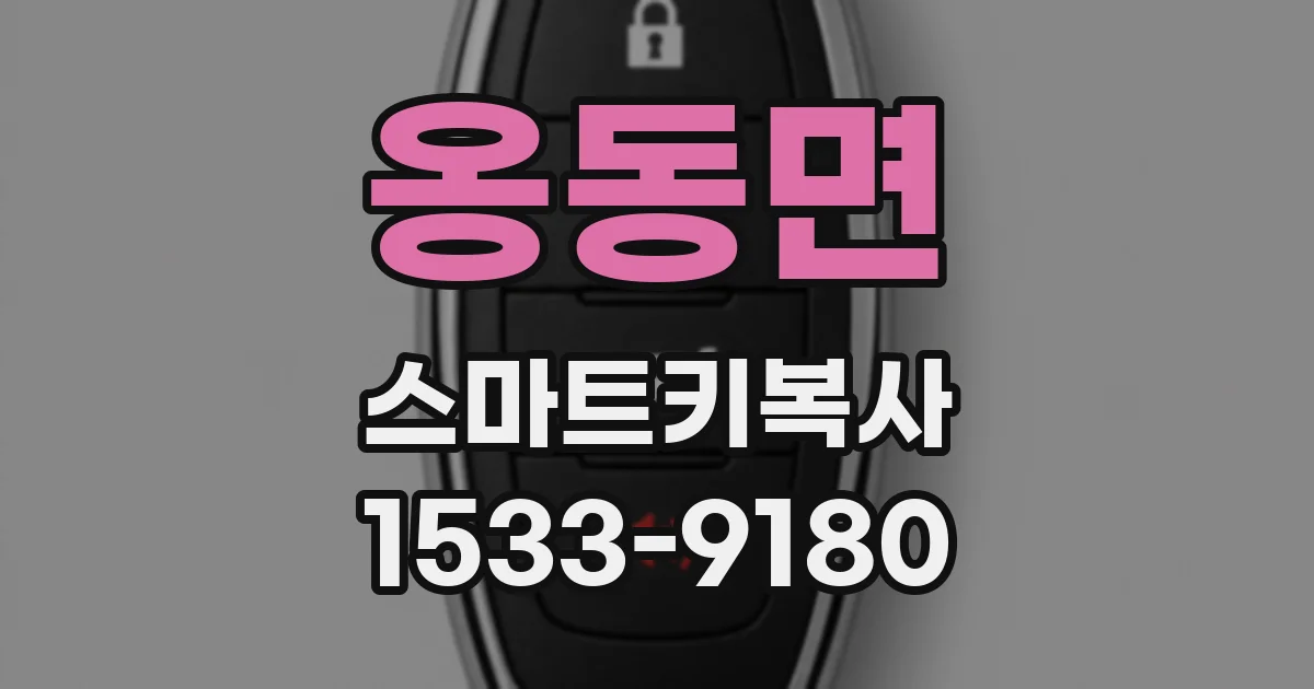 옹동면 스마트키복사