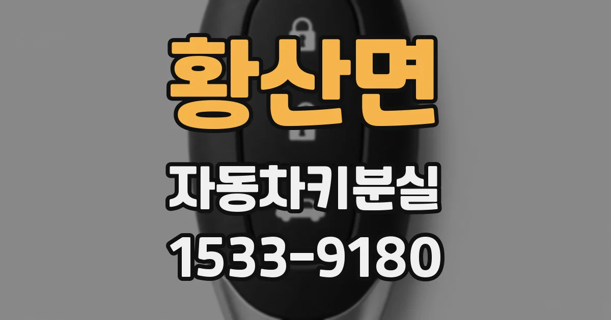황산면 자동차키분실