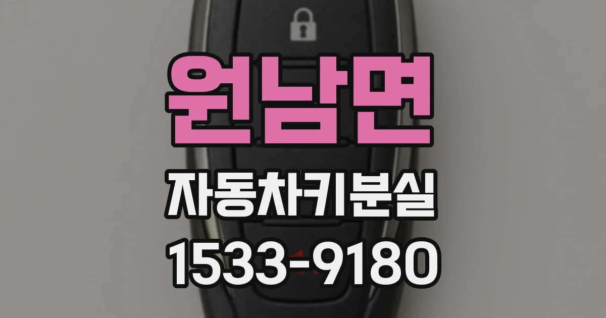 원남면 자동차키분실