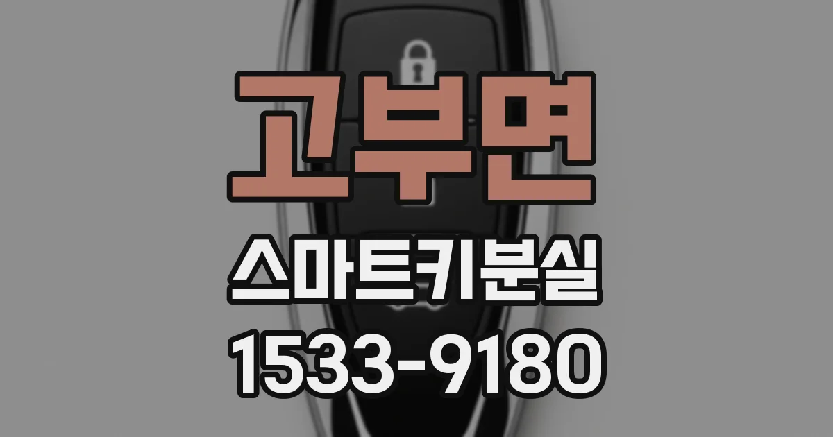 고부면 스마트키분실
