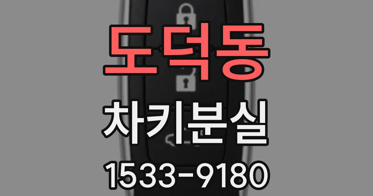 도덕동 차키분실