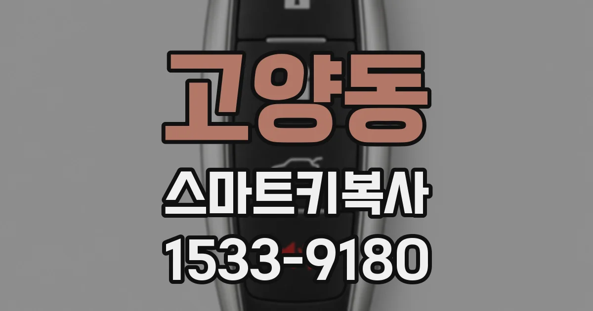 고양동 스마트키복사