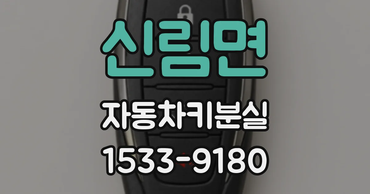 신림면 자동차키분실