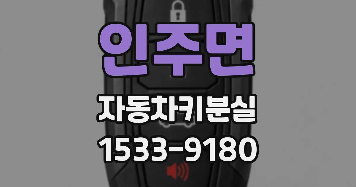인주면 자동차키분실