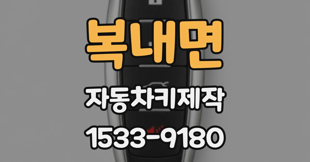 복내면 자동차키제작