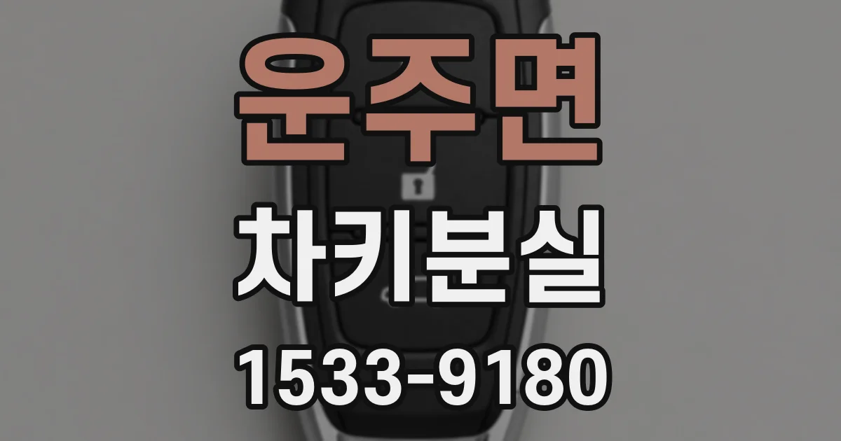 운주면 차키분실