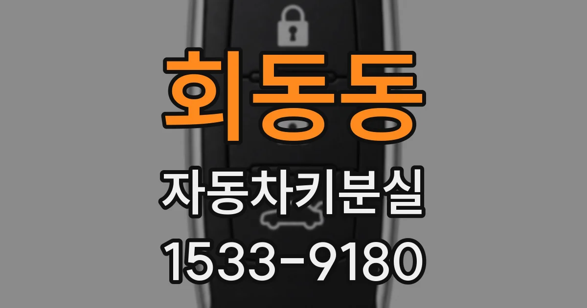 회동동 자동차키분실