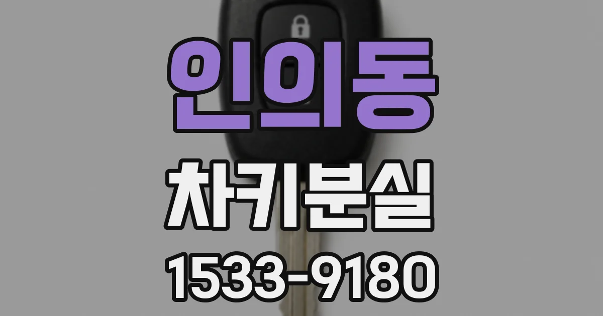 인의동 차키분실