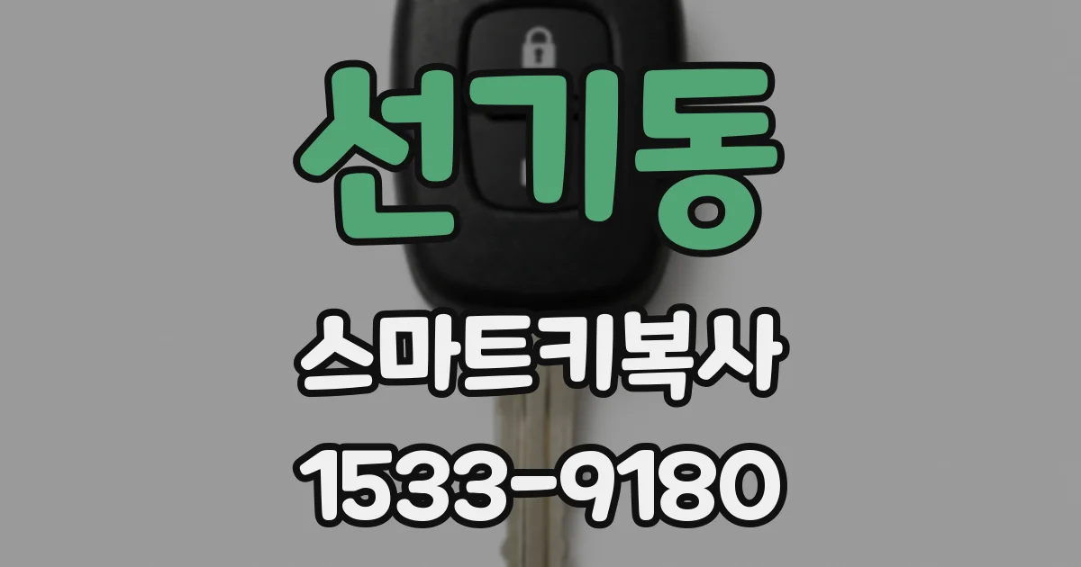 선기동 스마트키복사