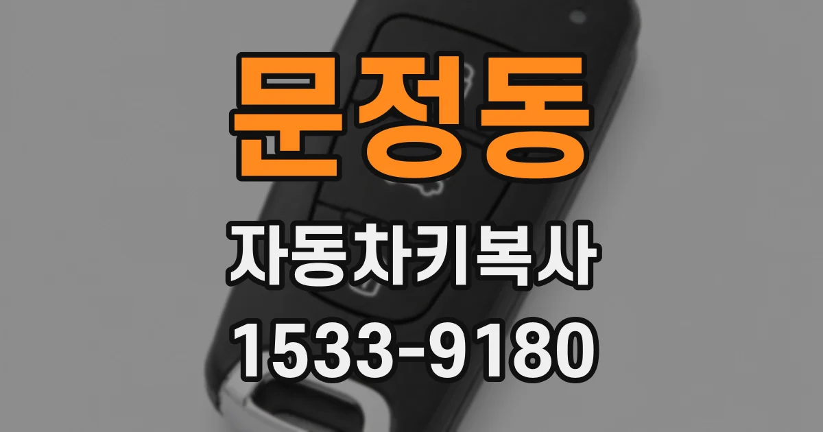 문정동 자동차키복사