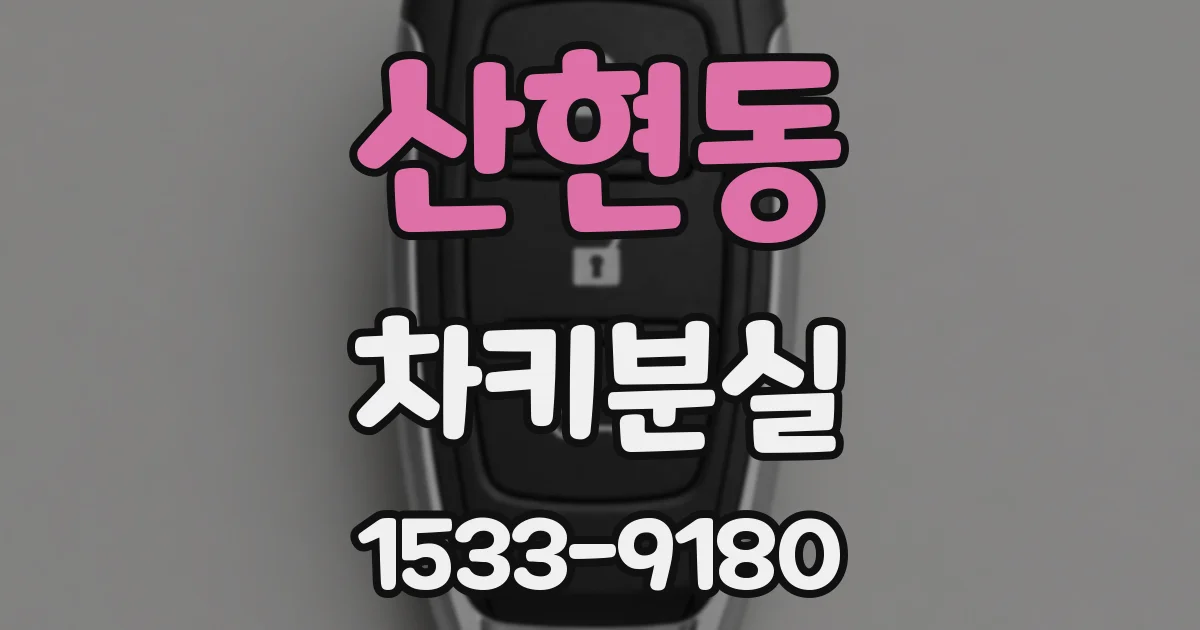 산현동 차키분실
