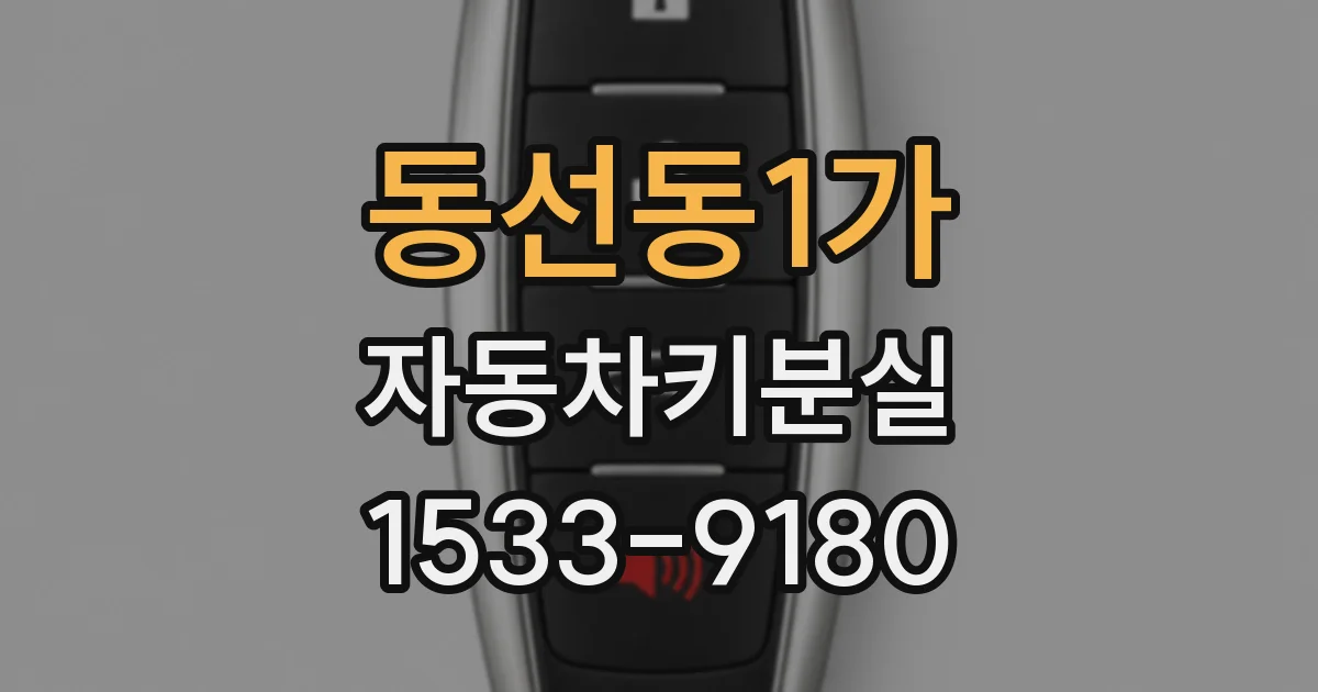 동선동1가 자동차키분실