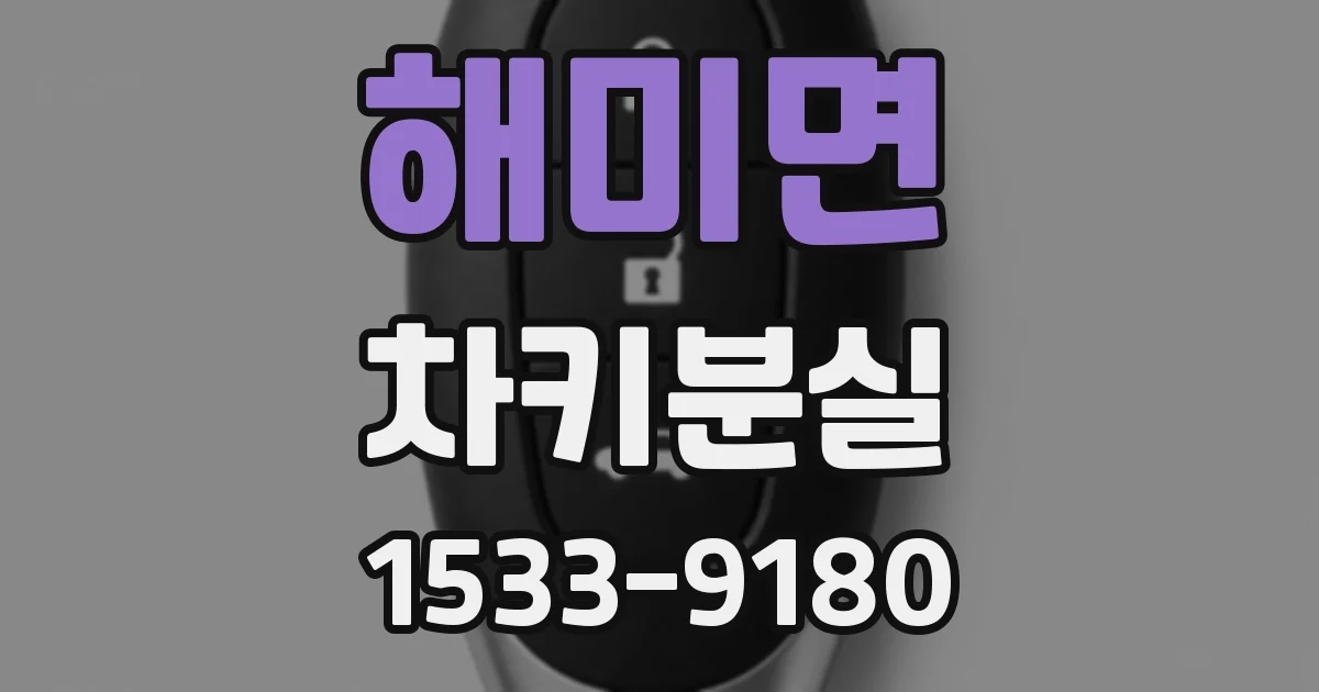 해미면 차키분실