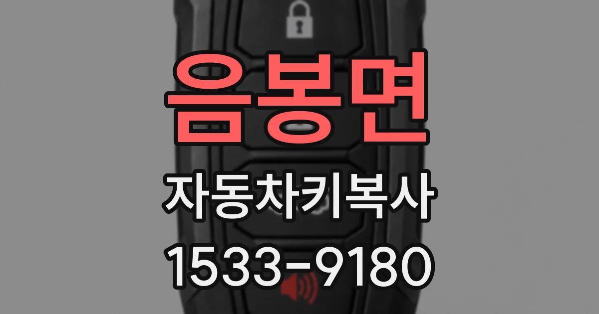 음봉면 자동차키복사