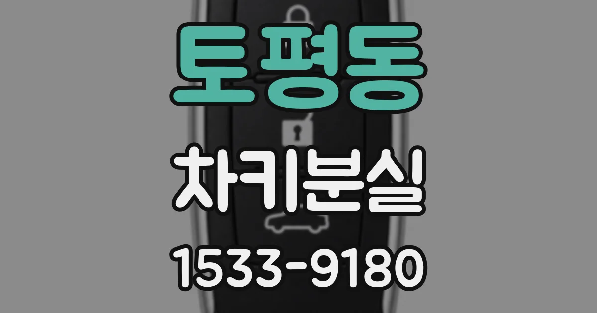 토평동 차키분실